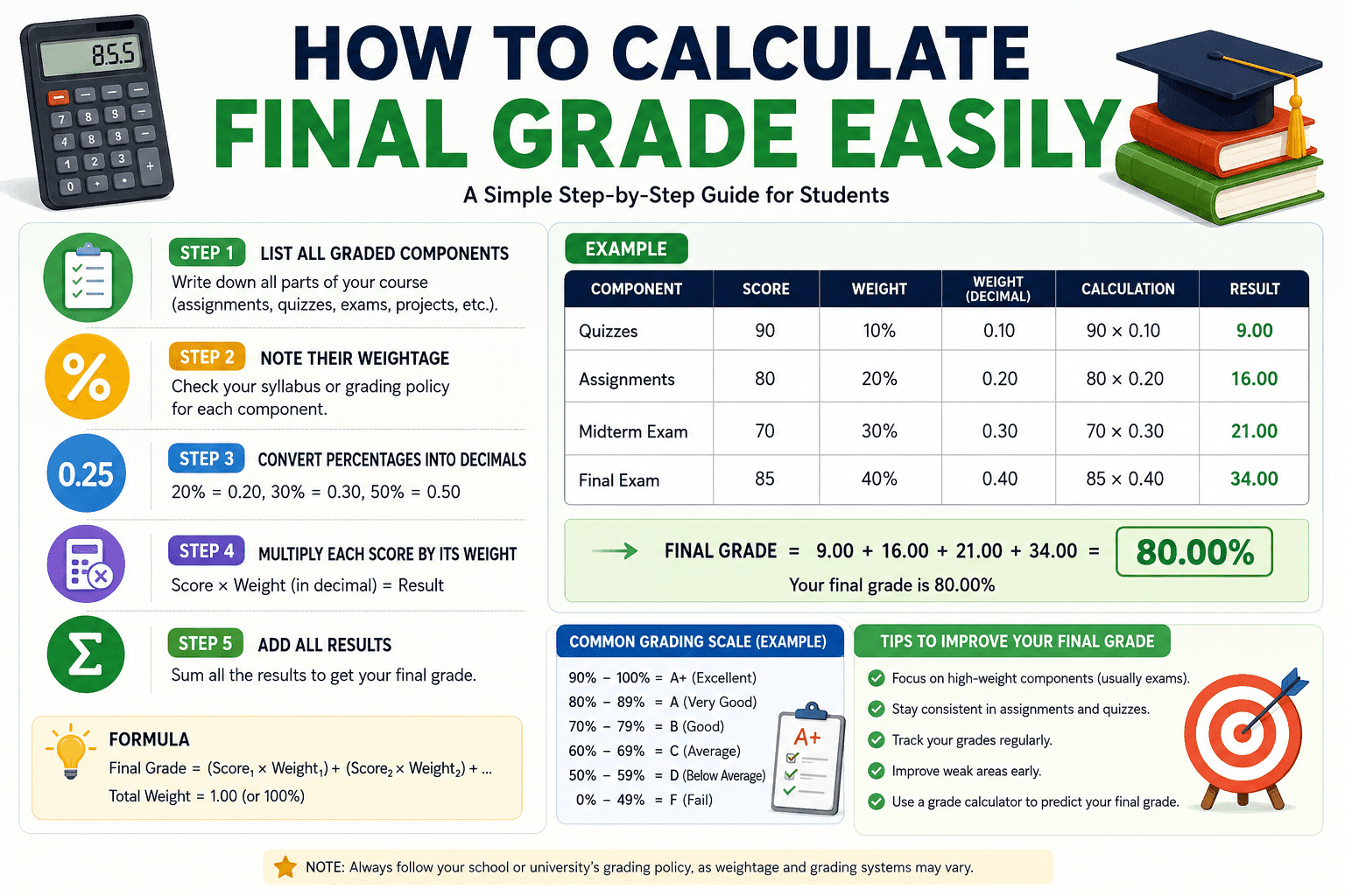 How to Calculate Final Grade Easily (Step-by-Step Guide for Students)