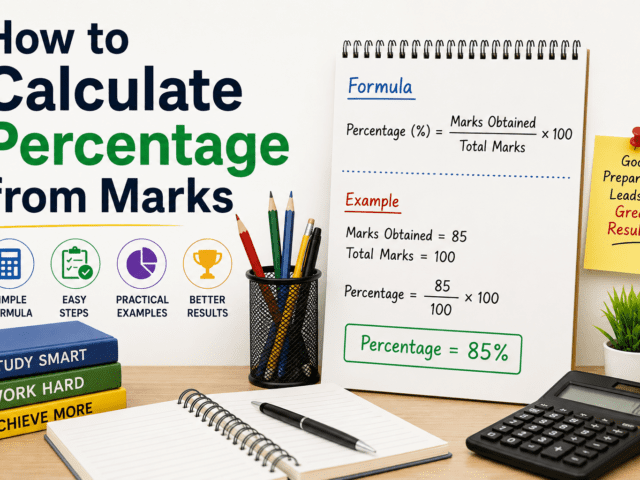 How to Calculate Percentage from Marks for All Exams